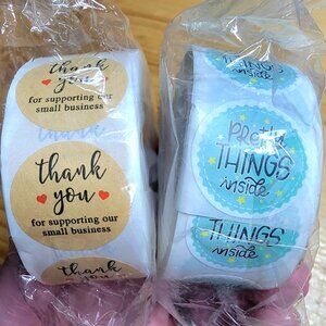 1,000 1" Round Package Saying Stickers NEW in Package